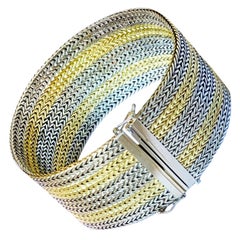 18 Karat White and Yellow Gold Bracelet