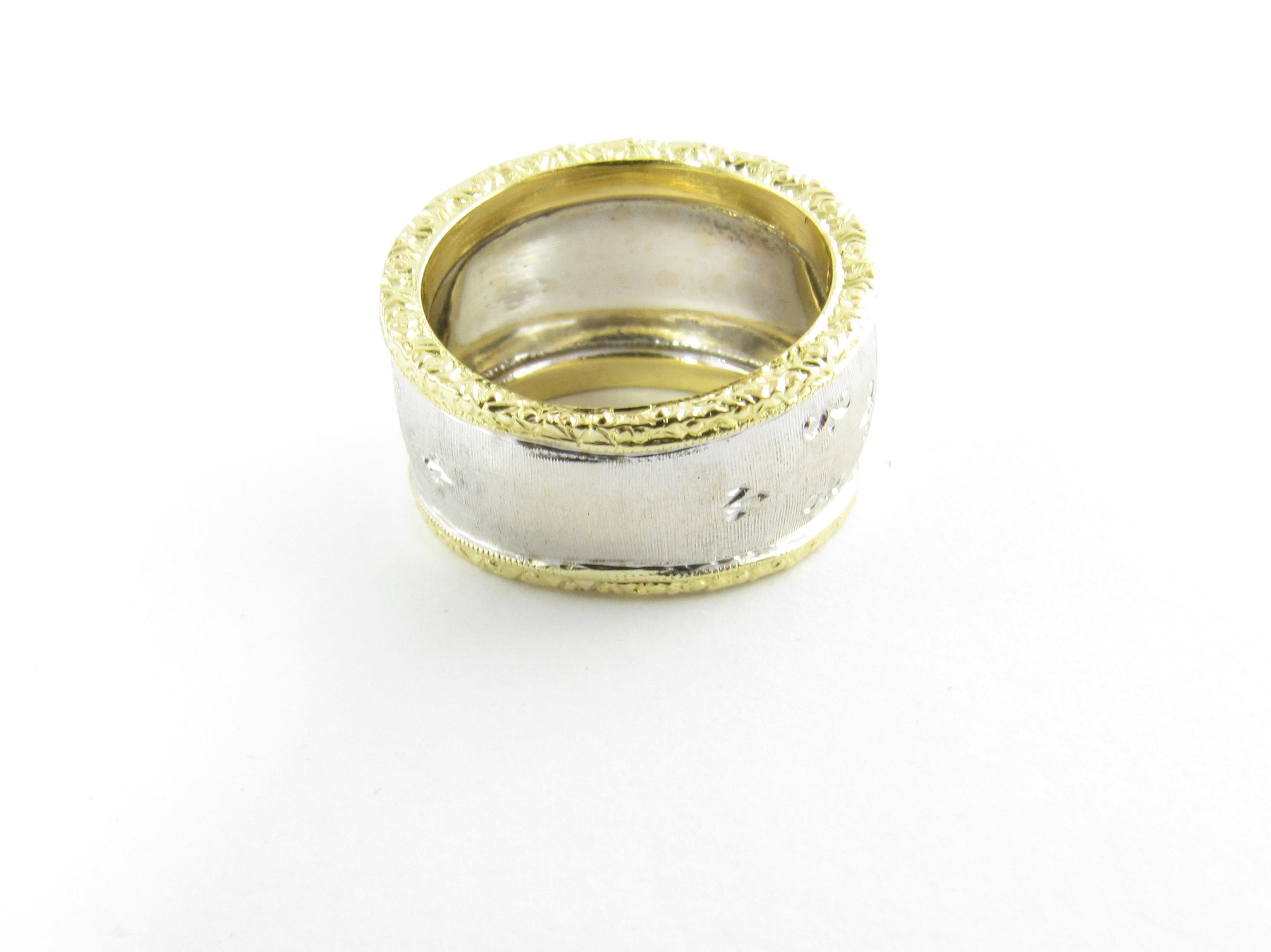 white gold cigar band ring
