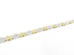 18 Karat White and Yellow Gold Diamond Bracelet