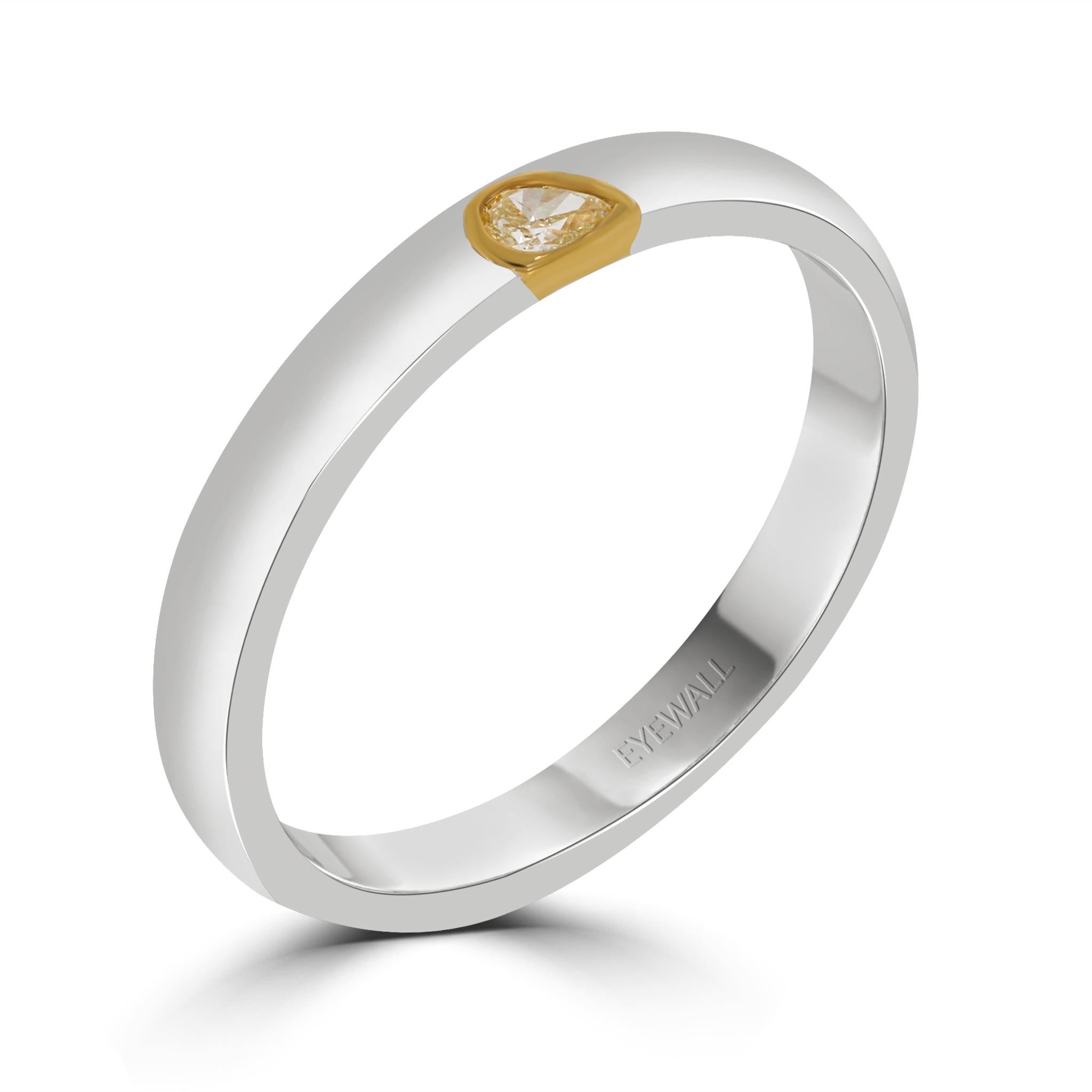 Set di anelli con diamanti Unity in oro bianco e giallo 18 carati in vendita 4