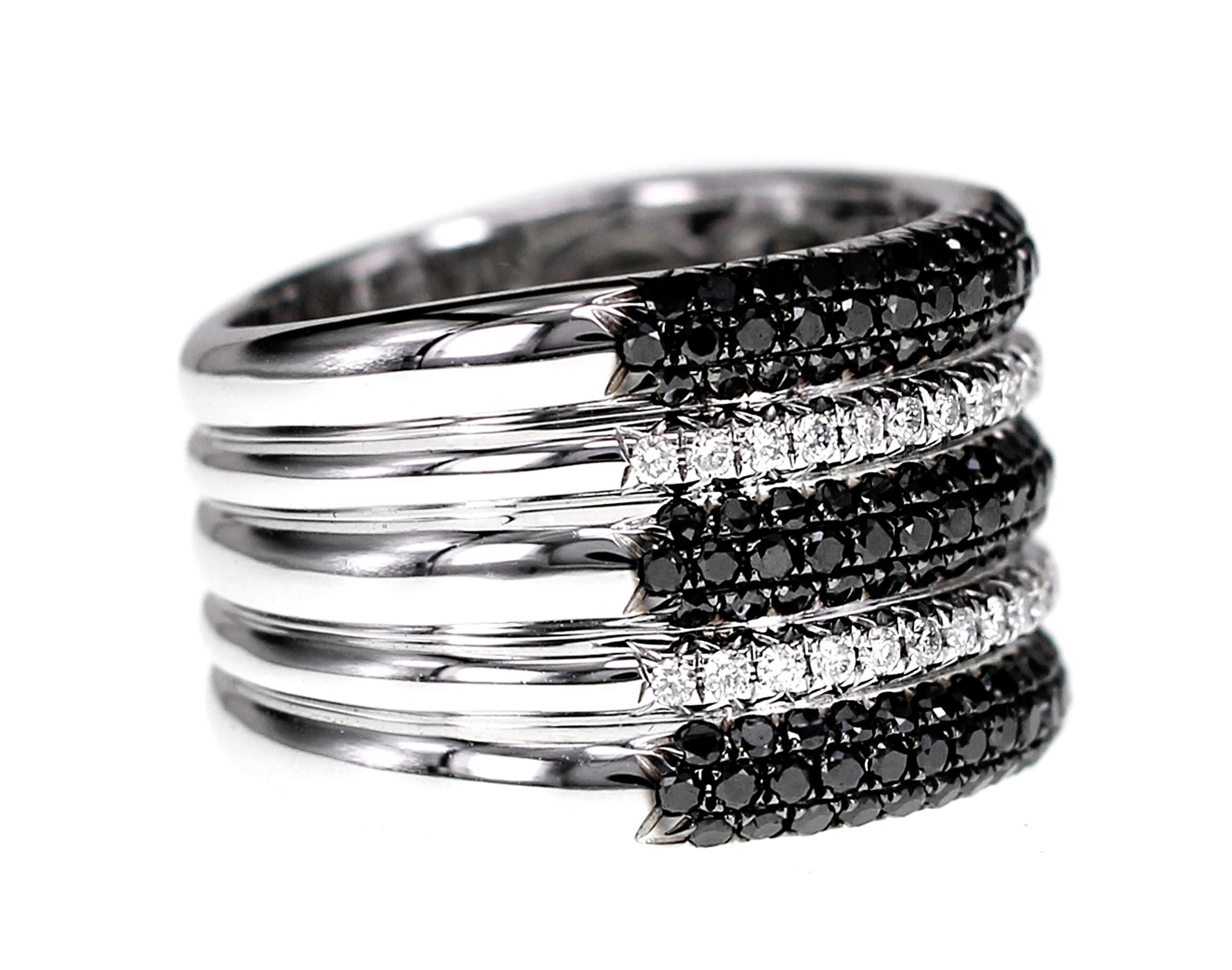 black and white rings