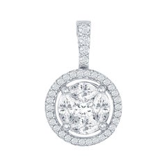 Circle Diamond Pendant 18 Karat For Sale at 1stDibs