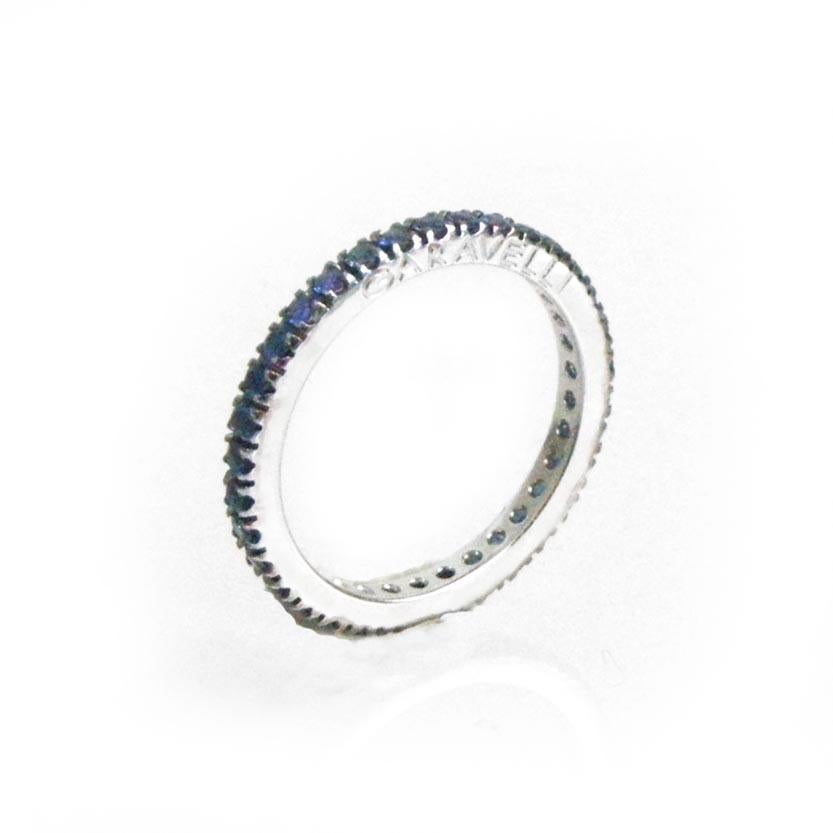 18 Karat White Diamonds Garavelli  Eternity Stackable Band Ring  - One is not enough !
Made In Italy 
18kt GOLD gr  : 3,20
 ct 0,54
Also available in brown diamonds, black diamonds, blue sapphires, pink sapphires, orange sapphires, rubies, emeralds