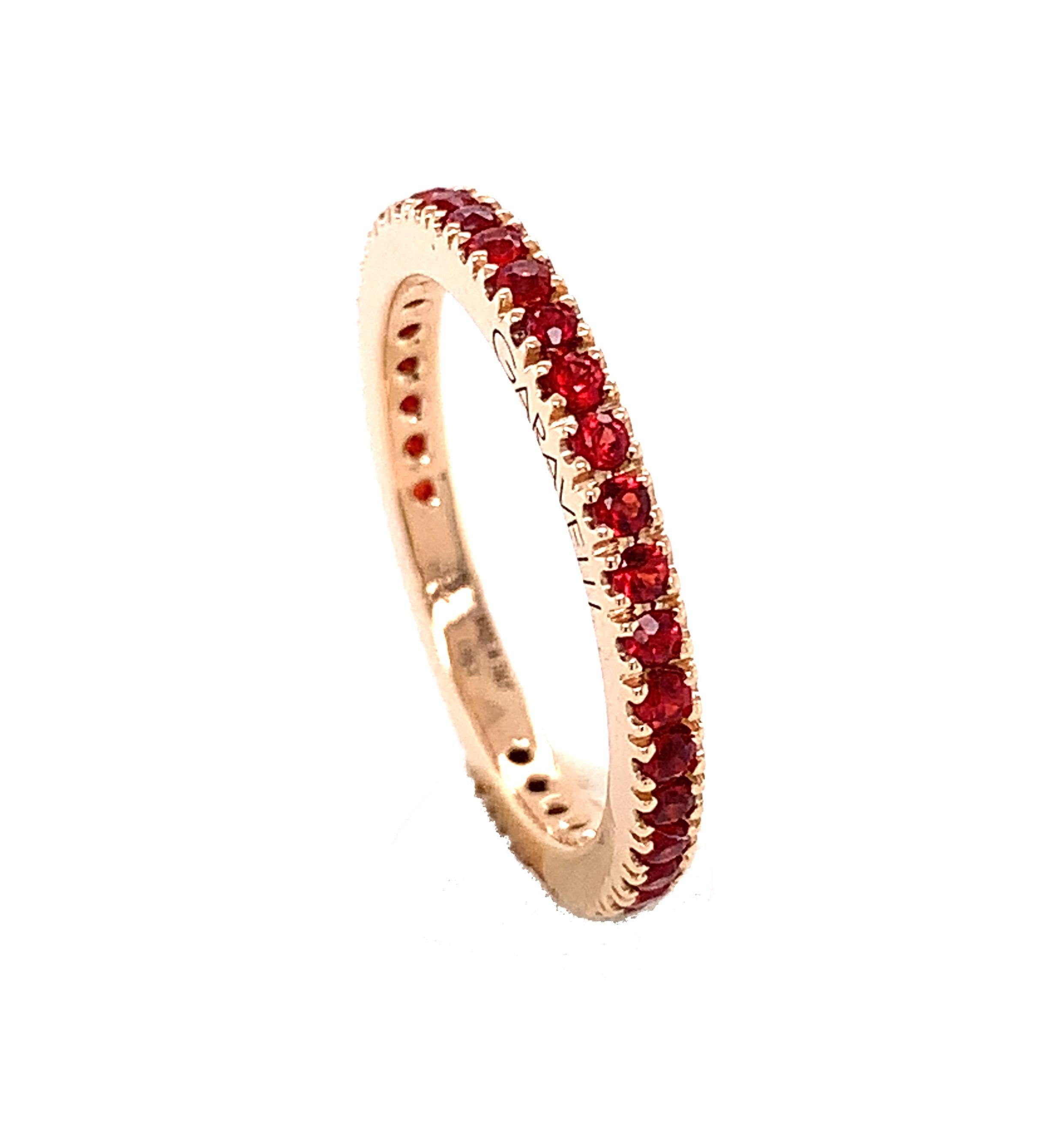 Contemporary 18 Karat White Diamonds Garavelli Eternity Stackable Band Ring For Sale