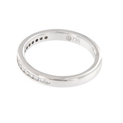 18 Karat White Gold 0.17 Cttw Channel Set VS, F-G Diamond Band Ring