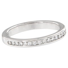 18 Karat White Gold 0.17 Cttw Channel Set VS, F-G Diamond Band Ring