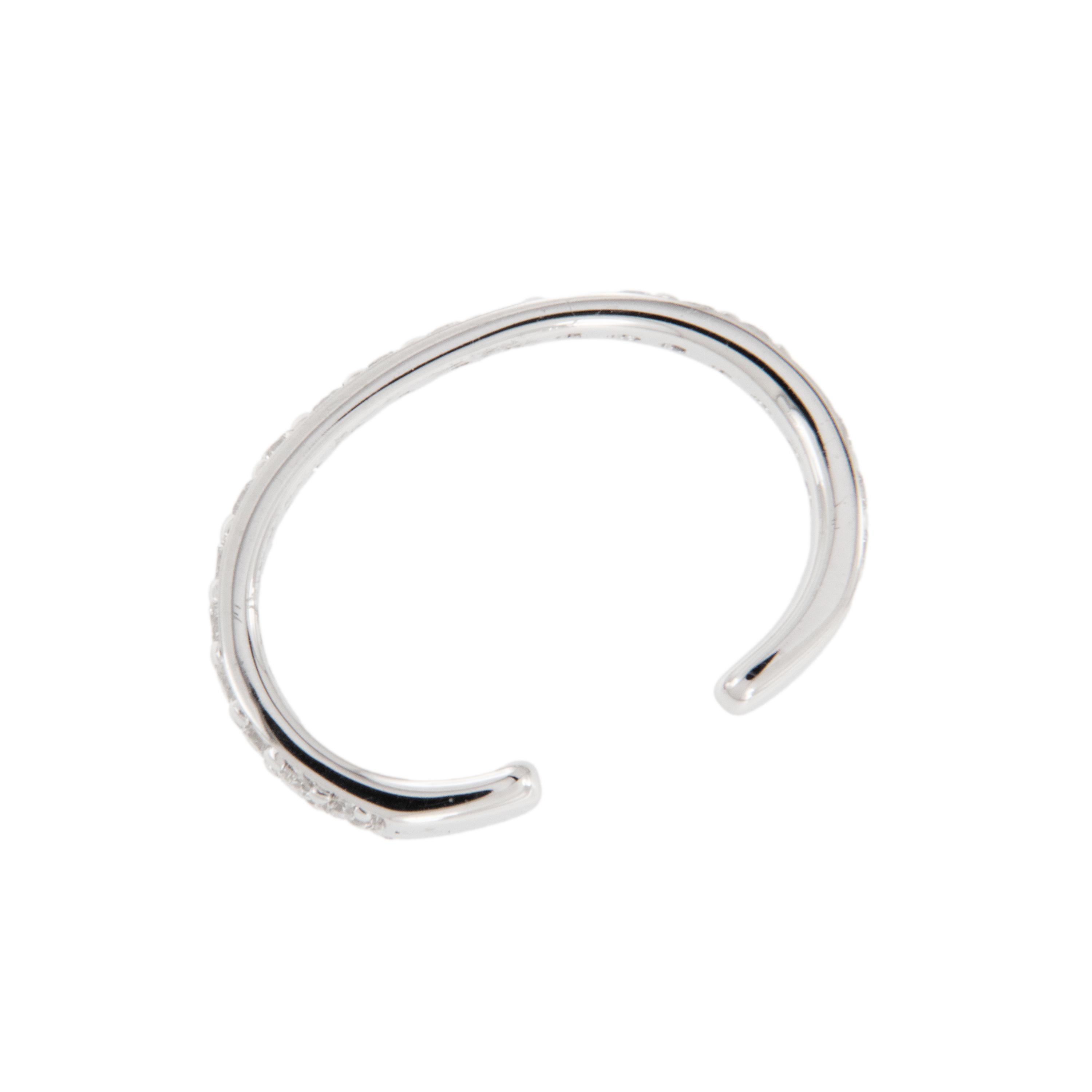 Contemporaneo Bracciale all'orecchio in oro bianco 18 carati con diamante da 0,17 cttw in vendita