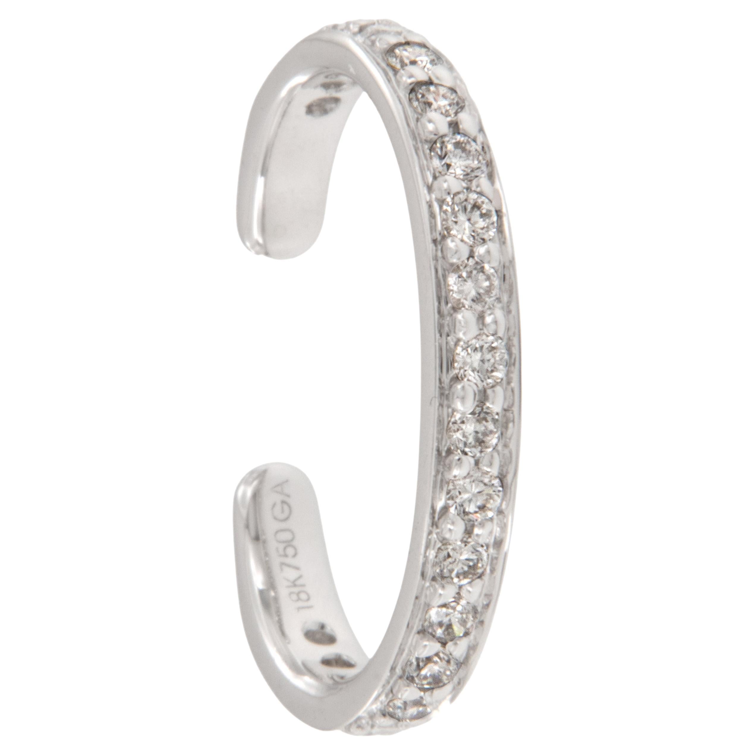 Bracciale all
orecchio in oro bianco 18 carati con diamante da 0,17 cttw