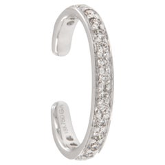 18 Karat White Gold 0.17 Cttw Diamond Ear Cuff