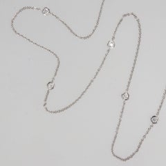 18 Karat Weißgold 0,35 Cttw Diamanten durch den Yard Halskette