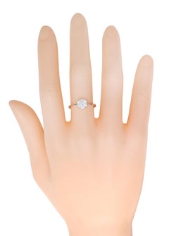 18 Karat White Gold 0.38 Carat Diamond "Illusion-Set" Ring