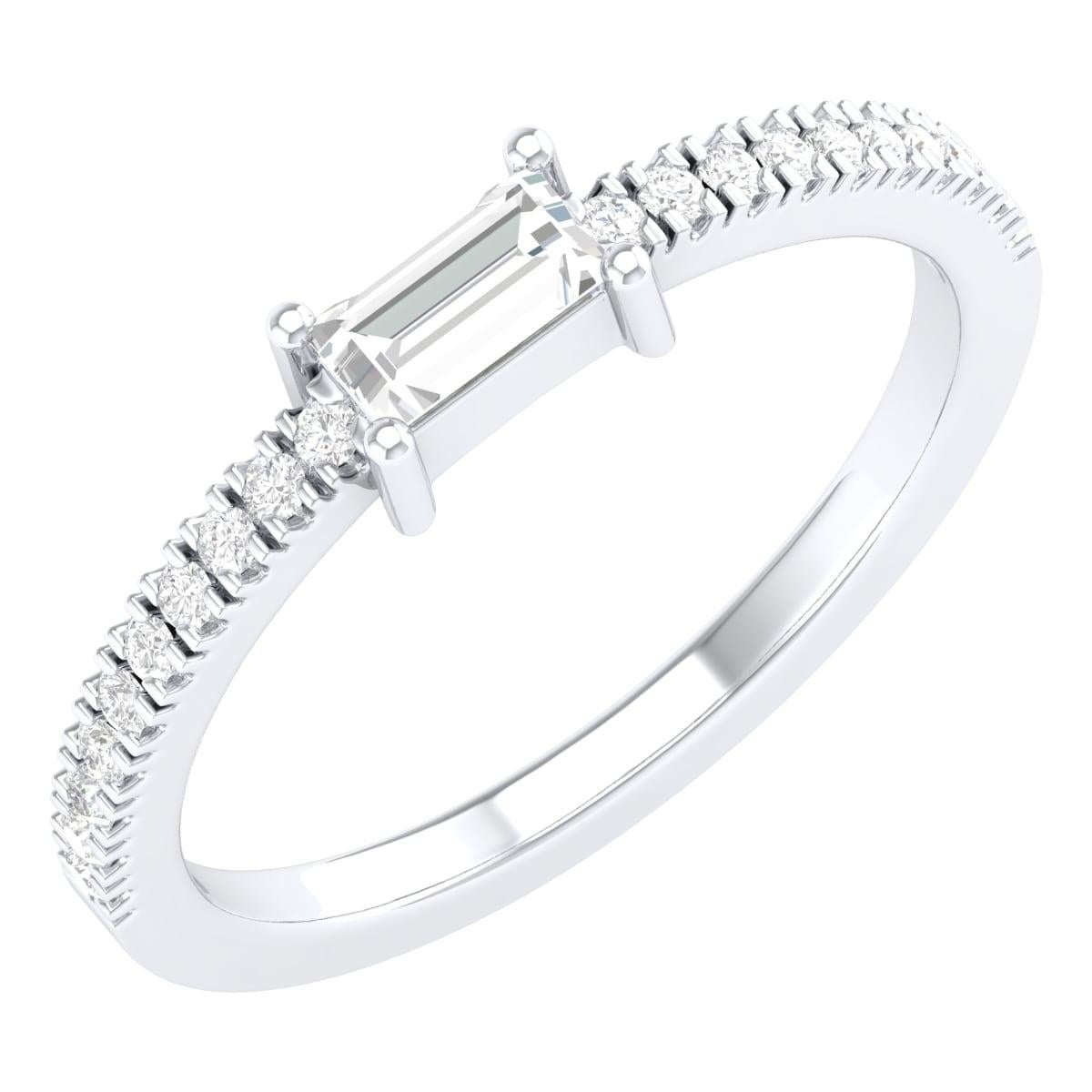 18 Karat White Gold 0.4 Carat Diamond Infinity Band Ring