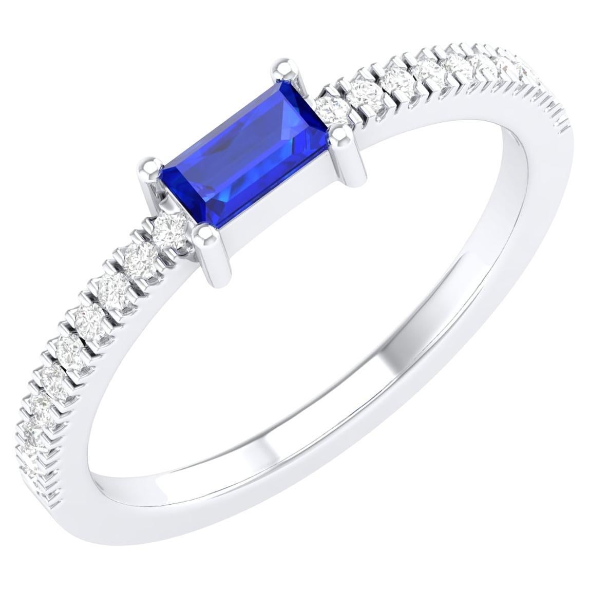 18 Karat White Gold 0.4 Carat Sapphire Infinity Band Ring For Sale
