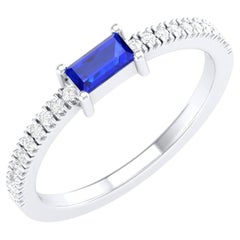 18 Karat White Gold 0.4 Carat Sapphire Infinity Band Ring