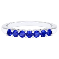 18 Karat White Gold 0.5 Carat Sapphire Infinity Band Ring