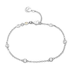 18 Karat White Gold 0.55 Diamond Chain Bracelet