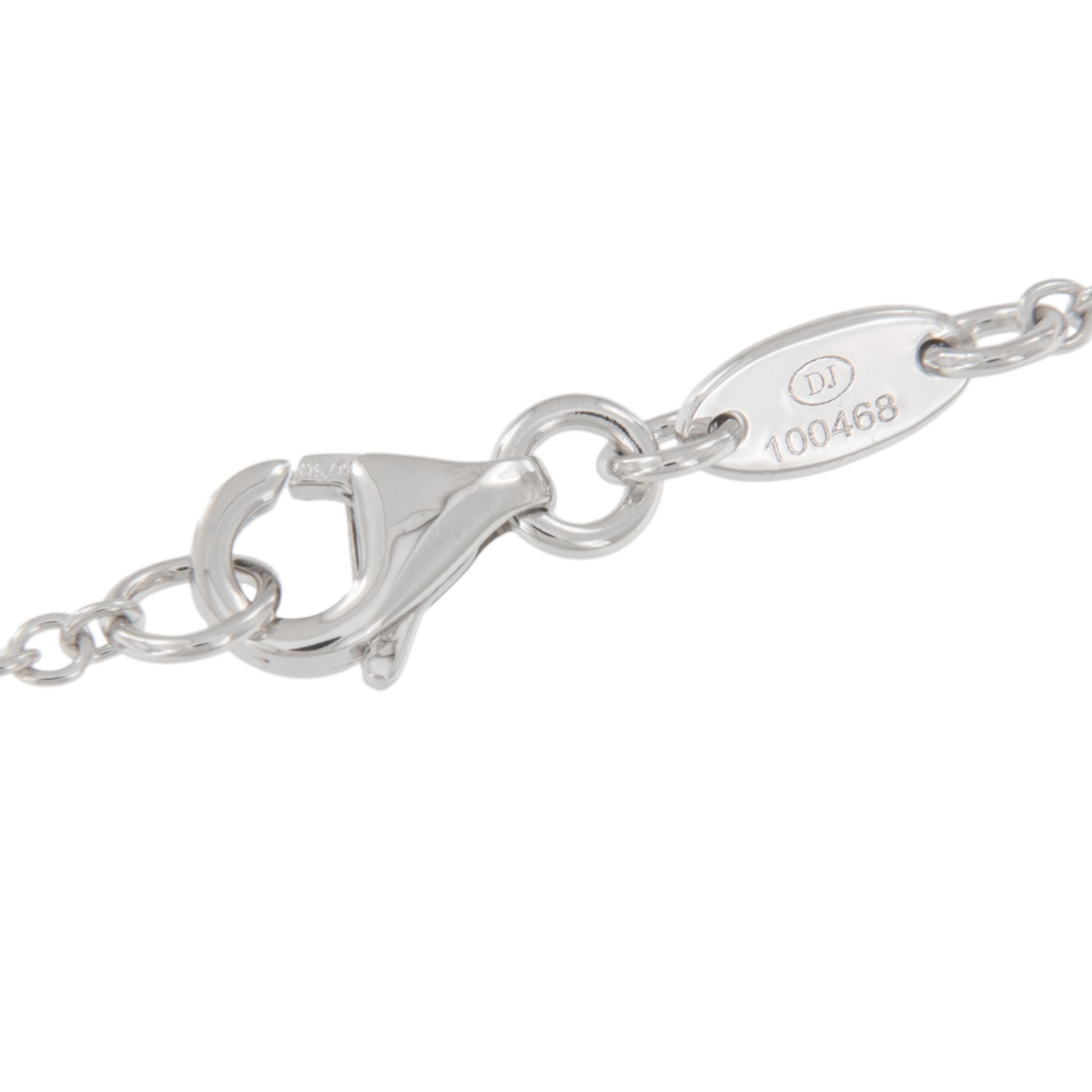 18 Karat White Gold 0.60 Cttw Diamond Station Necklace In New Condition For Sale In Troy, MI
