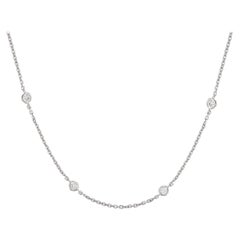 Oro bianco 18 carati 0,61 Cttw. Collana "Diamonds Station"