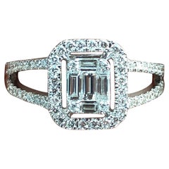 18 Karat White Gold 0.63 Carat Diamond Anniversary Ring 18 Karat White Gold 0.63 Carat Diamond Anniversary Ring