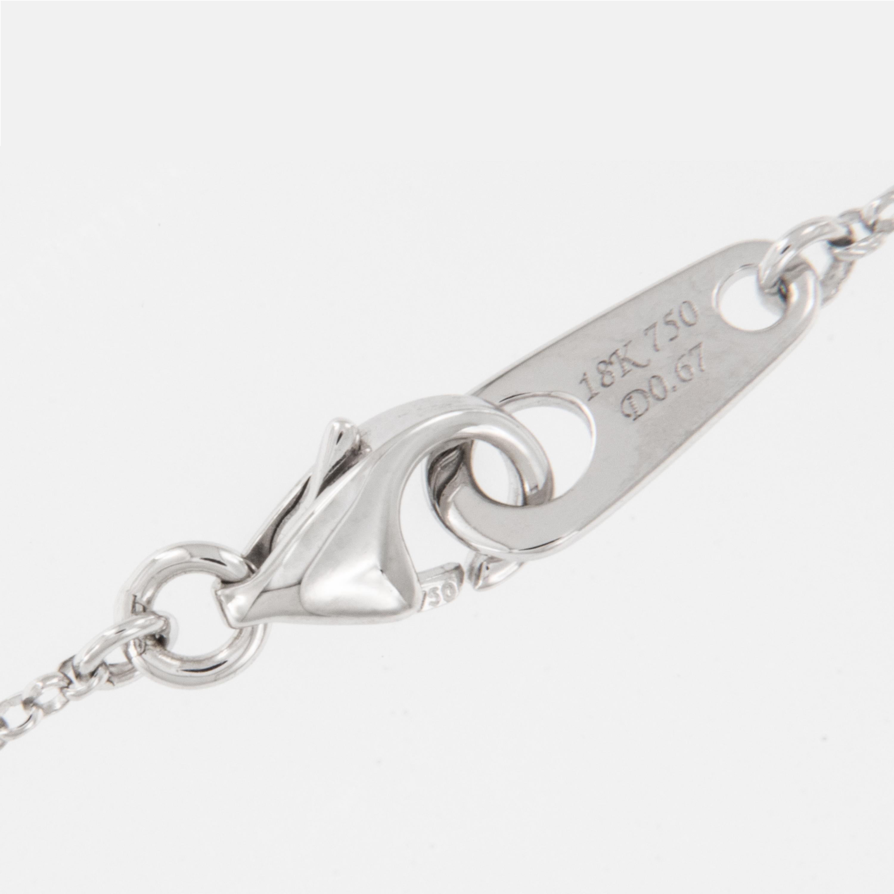 Oro blanco de 18 quilates 0,67 qtw. Collar Burbujas de Diamantes Contemporáneo en venta