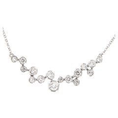 Oro blanco de 18 quilates 0,67 qtw. Collar Burbujas de Diamantes