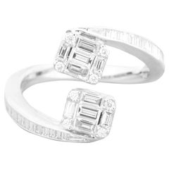 18 Karat White Gold 0.75 Carat Diamond Ever Us Ring