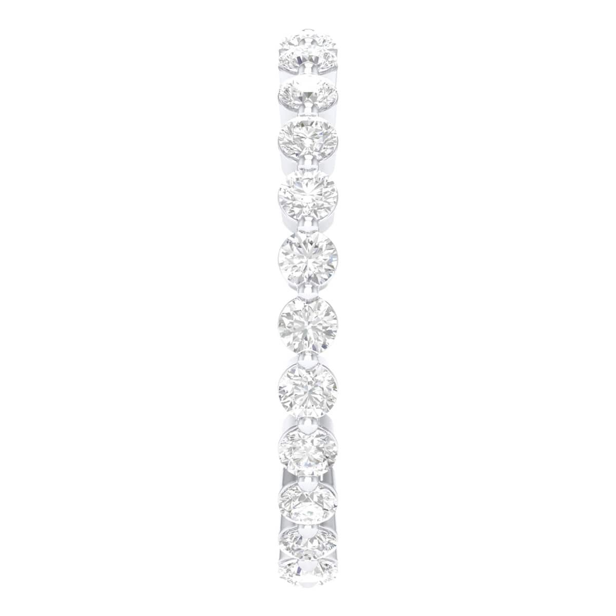 Women's 18 Karat White Gold 0.75 Carat Diamond Infinity Band Ring For Sale
