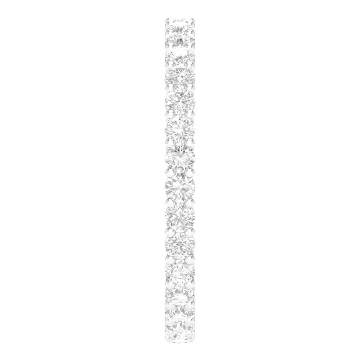 Contemporary 18 Karat White Gold 0.85 Carat Diamond Eternity Ring For Sale