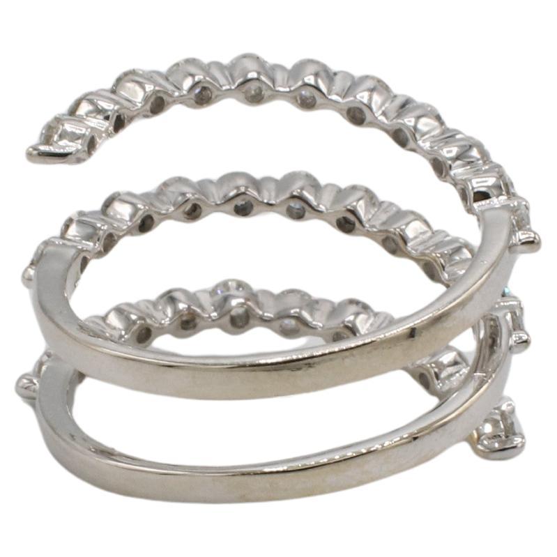 Flex-Ring, 18 Karat Weißgold 1,00 Karat natürlicher Diamant Spiral Flex-Ring (Moderne) im Angebot