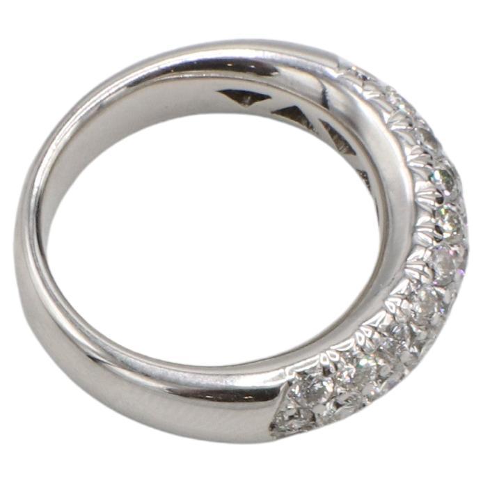 18 Karat Weißgold 1,00 Karat Naturdiamant-Kuppelring (Rundschliff) im Angebot