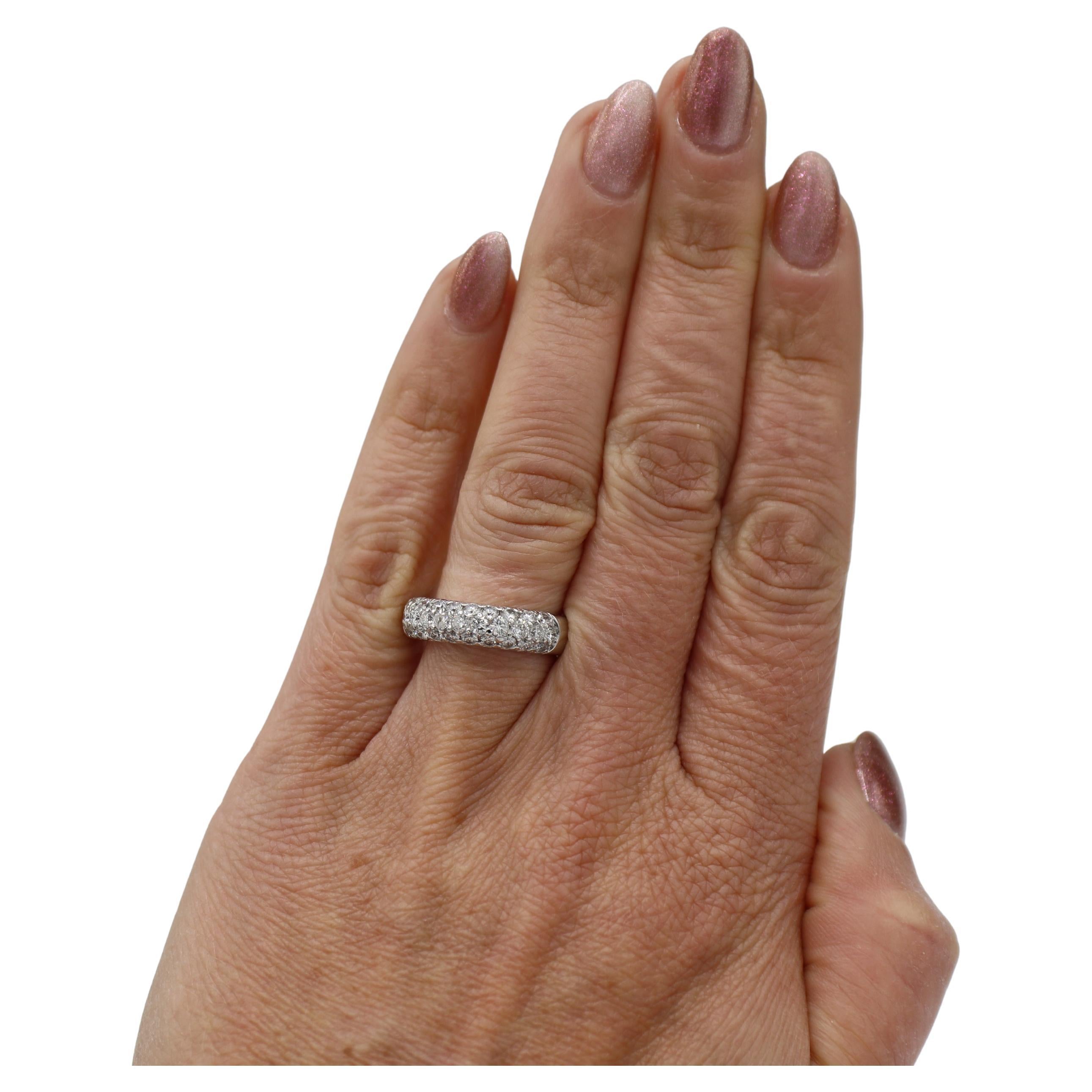 18 Karat Weißgold 1,00 Karat Naturdiamant-Kuppelring im Zustand „Hervorragend“ im Angebot in  Baltimore, MD