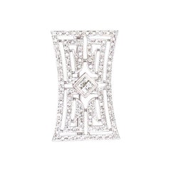 18 Karat White Gold 1.05 Carat Diamond Cross Pendant