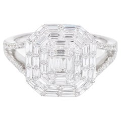 Ring aus 18 Karat Weißgold mit 1,12 Karat Diamant im Contemporary-Stil