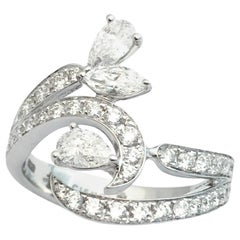 18 Karat White Gold 1.21 Carat White Diamonds Ring