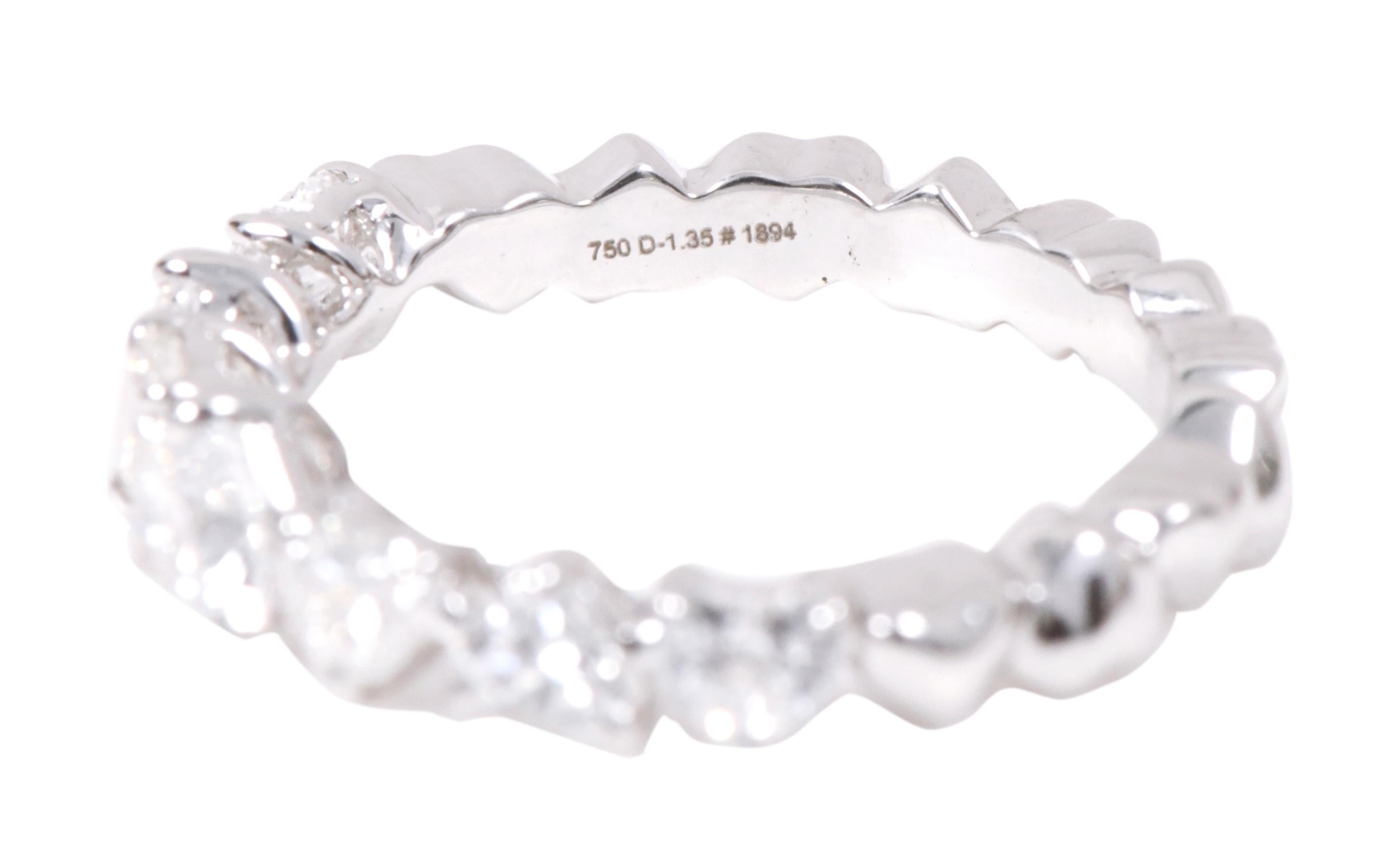 heart shaped diamond eternity band