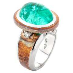 18 Karat White Gold 13.68 Carat Paraíba Tourmaline Cocktail Ring by Jochen Leën