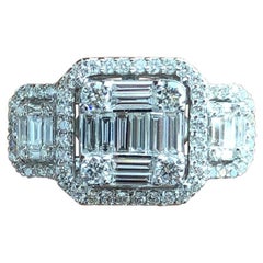 18 Karat White Gold 1.45 Carat Diamond Engagement Ring