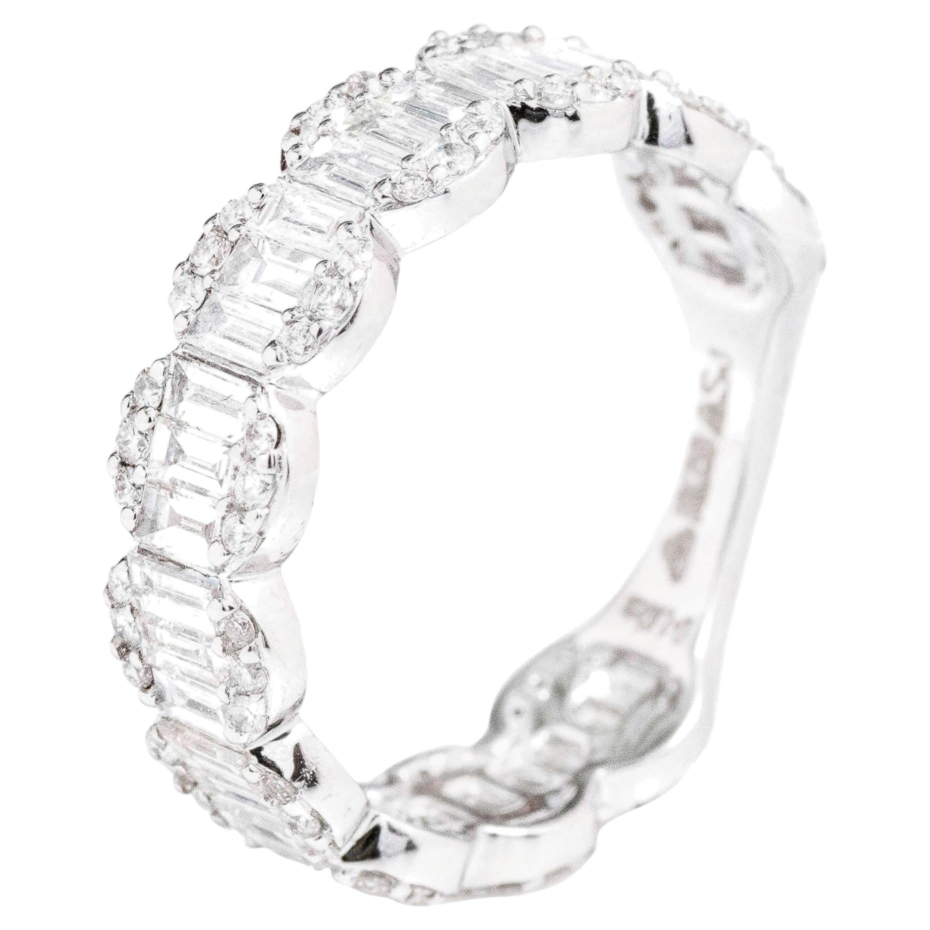 18 Karat White Gold 1.62 Carat Diamond "Invisible-Set" Eternity Band Ring