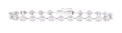 18 Karat White Gold 1.92 Carat “Invisible-Set” Diamond Tennis Bracelet