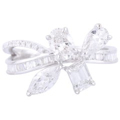 18 Karat Weißgold 2,03 Karat Solitär-Diamantring mit Fancy-Diamant