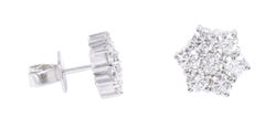 18 Karat White Gold 2.25 Carat Diamond Stud Earrings