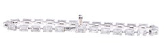Pulsera de tenis de diamantes de 2,81 quilates en oro blanco de 18 quilates