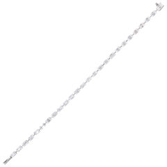 Bracciale Tennis in oro bianco 18 carati con diamanti da 2,81 carati