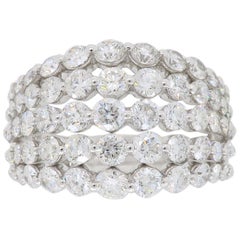 18 Karat White Gold 2.92 Carat Diamond Cocktail Ring 18 Karat White Gold 2.92 Carat Diamond Cocktail Ring