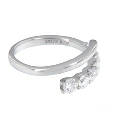18 Karat White Gold 3/4 Cttw Diamond Nail Ring