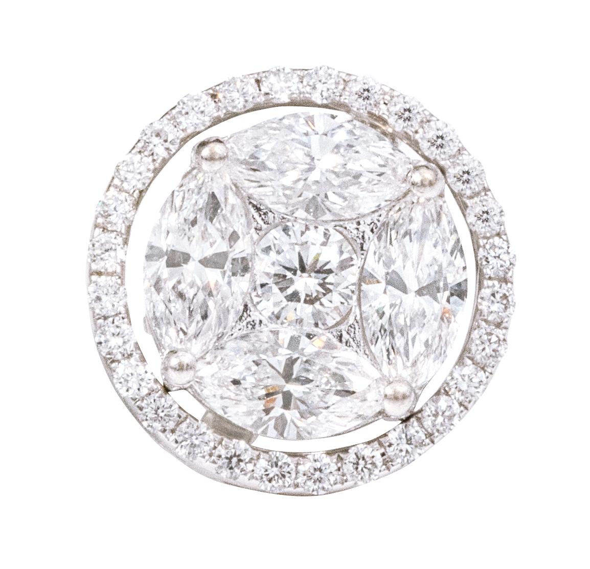 Taglio brillante Orecchini con diamante 