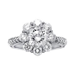 18 Karat White Gold 3.25 Carat Diamond Engagement Ring