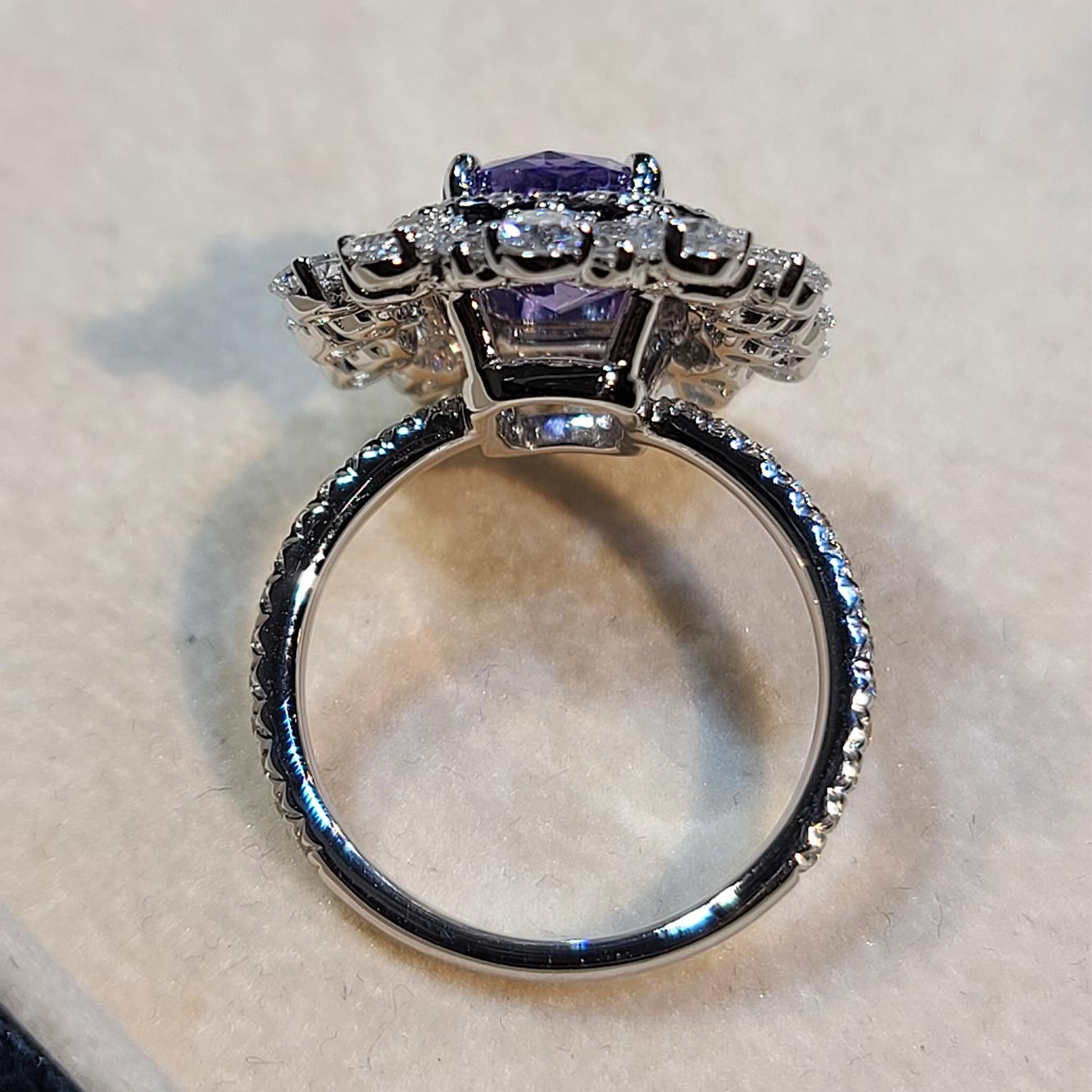 violet diamond ring