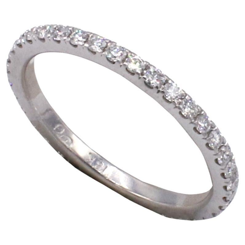18 Karat White Gold .40 Carat Diamond Eternity Band Ring