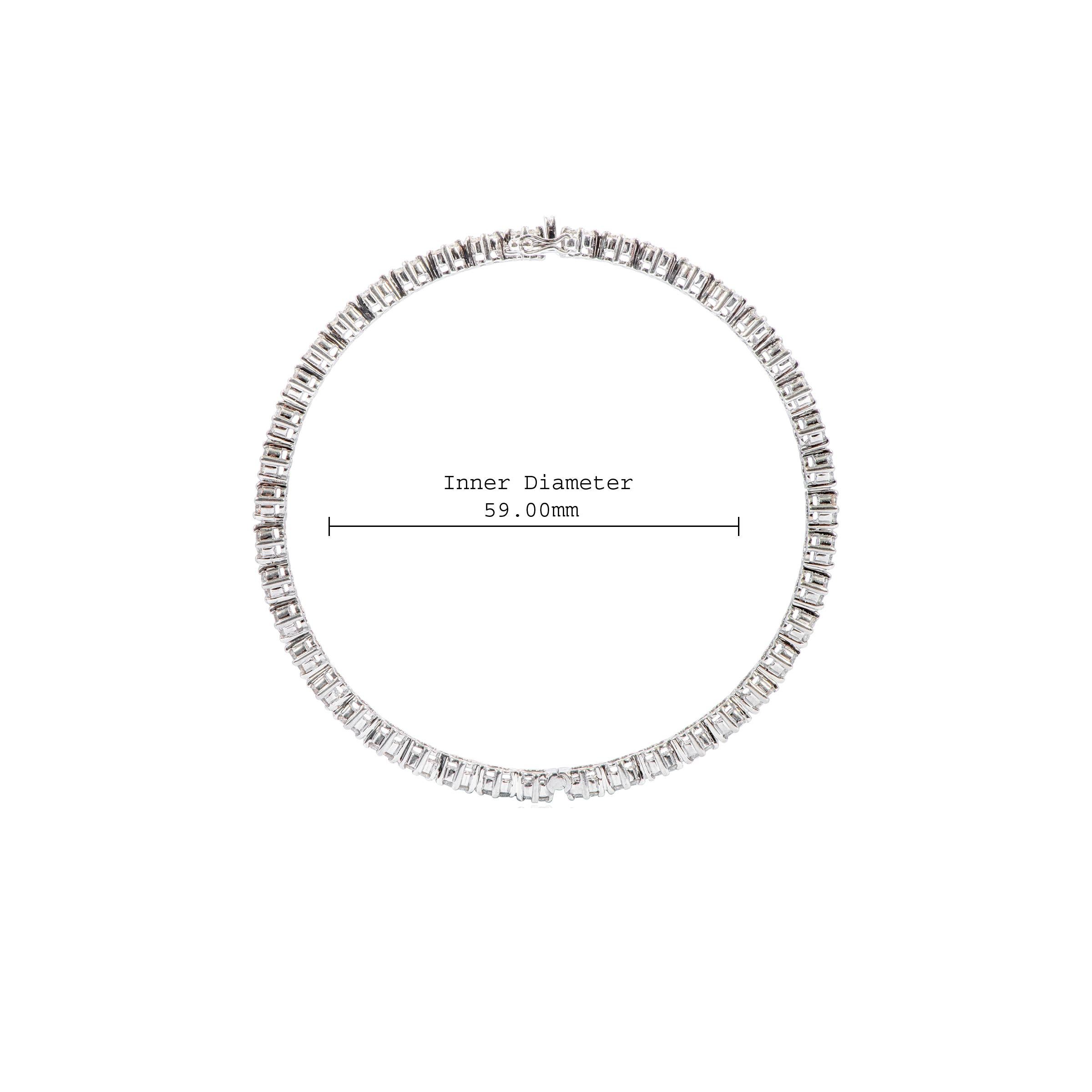 Pulsera brazalete de oro blanco de 18 quilates con diamantes 